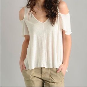 Free People Bittersweet Cold Shoulder Top Size M